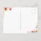 Just Saying Hi | Cat and Flower Themed Briefkaart (Achterkant)