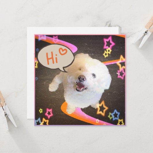 Just Saying "Hi" Kaart (Voorkant / Achterkant in situ)