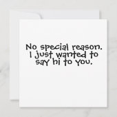 Just Saying "Hi" Kaart (Achterkant)