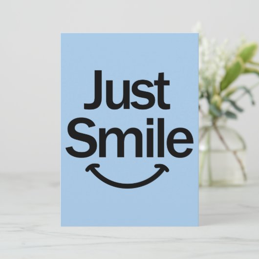 Just Smile Bedankkaart (Staand voorkant)