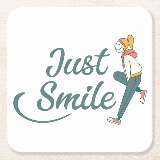 Just Smile Kartonnen Onderzetters (Voorkant)