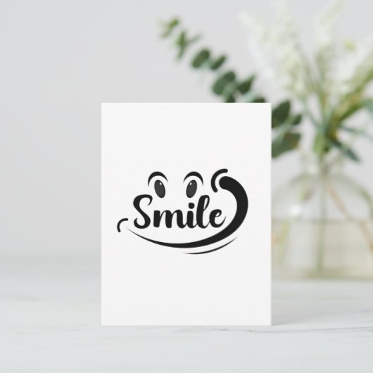 Just Smile Keep Smiling Smile More Stay Smiling A  Briefkaart (Staand voorkant)