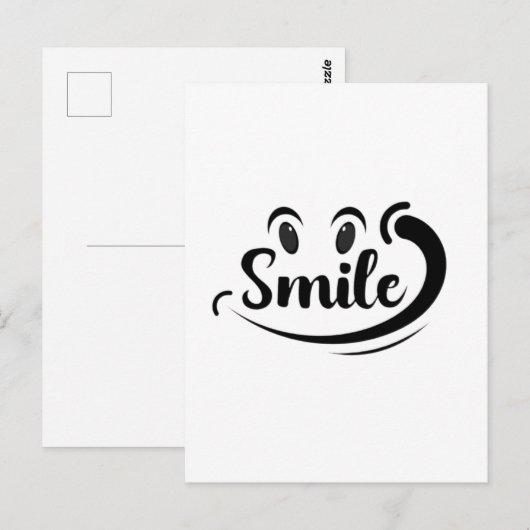 Just Smile Keep Smiling Smile More Stay Smiling A  Briefkaart (Voorkant / Achterkant)