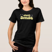Just Smile, Positive Vibes Graphic Tri-Blend Shirt (Voorkant)