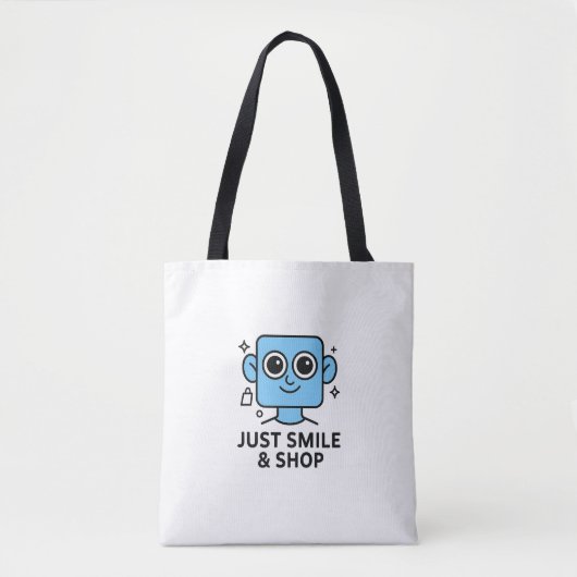 Just Smile & Shop - Smilo Canvas tas (Voorkant)