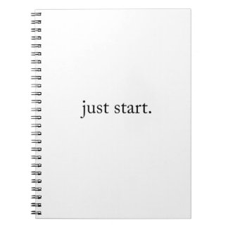 Just Start Inspiring Quote Spiral Photo Notebook Notitieboek