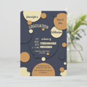 Just Stippen Graduation Party Invitation Kaart (Staand voorkant)