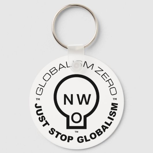 Just Stop Globalism™ Circle Logo (B) Sleutelhanger (Voorkant)