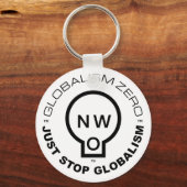 Just Stop Globalism™ Circle Logo (B) Sleutelhanger (Achterkant)