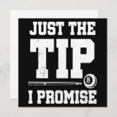 Just The Tip I Promise Pool Player Billiards Gift Kaart (Voorkant / Achterkant)