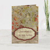 Just to Say Hello Kaart (Voorkant)