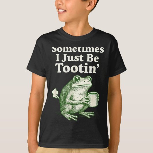 Just tootin Frog I Sometimes Meme T-shirt (Voorkant)