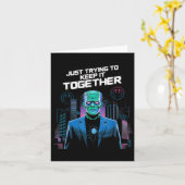 Just Trying To Keep It Together Shirt Halloween Fr Kaart (Gele Bloem)