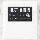 Just Vibin' Media Rechthoekige Stickers (Tas)