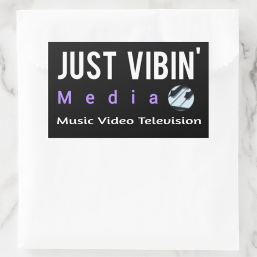 Just Vibin' Media Rectangle Stickers (Tas)