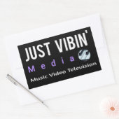 Just Vibin' Media Rectangle Stickers (Envelop)