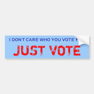JUST VOTE bumpersticker
