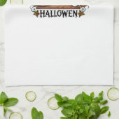 Just Waiting For Halloween Black Cat Lady Ice Coff Theedoek (Gevouwen)