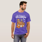 Just Waiting For Halloween Cute Lazy Sloth Hallowe T-shirt (Voorkant volledig)
