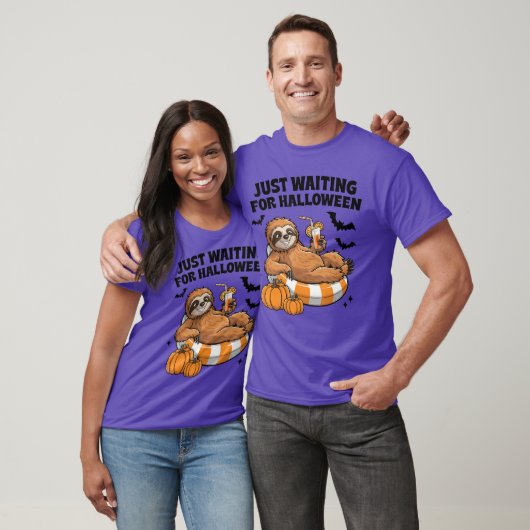 Just Waiting For Halloween Cute Lazy Sloth Hallowe T-shirt (Unisex)