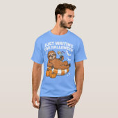 Just Waiting For Halloween Cute Lazy Sloth Hallowe T-shirt (Voorkant volledig)