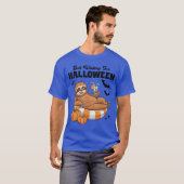Just Waiting For Halloween Cute Lazy Sloth Hallowe T-shirt (Voorkant volledig)