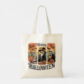 Just Waiting for Halloween – Funny Spooky Season Tote Bag (Achterkant)