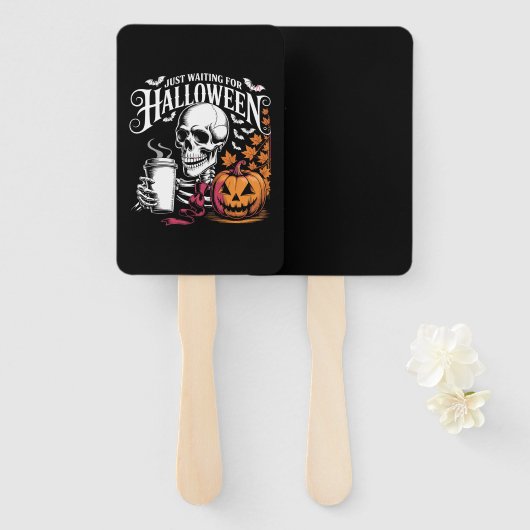 Just Waiting For Halloween Handwaaier (Voorkant en achterkant)