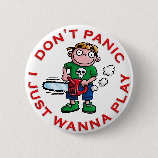 just want to play ronde button 5,7 cm (Voorkant)