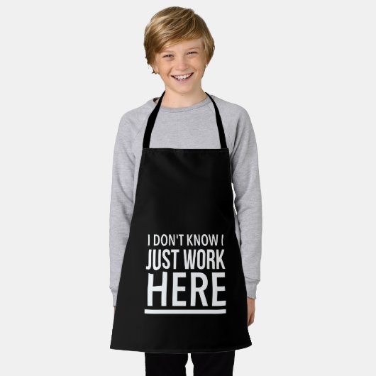 Just work here funny employee quotes schort (Gedragen)