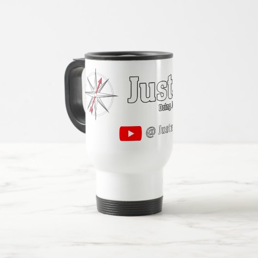 Justa Jer Logo Cup Reisbeker (Voorkant links)