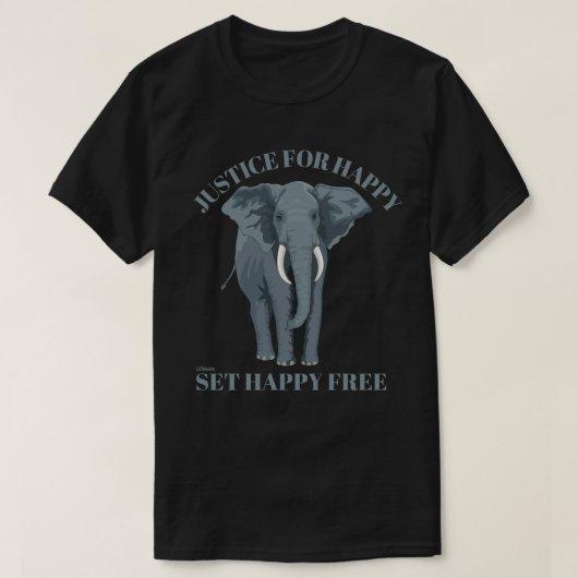 JUSTCE FOR HAPPY, SET HAPPY GRATIS T-SHIRT (Design voorkant)