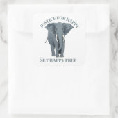 JUSTCE FOR HAPPY, SET HAPPY GRATIS VIERKANTE STICKER (Tas)