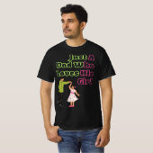 Juste een vader die van zijn dochter houdt t-shirt (Voorkant volledig)