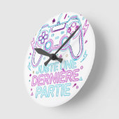 Juste Une Dernière Partie Gamer Wall Clock - Retro Ronde Klok (Hoek)