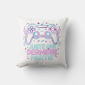 Juste Une Dernière Partie Retro Gamer T-Shirt  Kussen (Voorkant)
