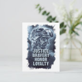Justice Bravery Honor Loyalty Warriors Code Briefkaart (Staand voorkant)