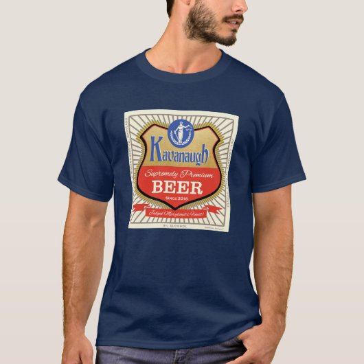 Justice Brett Kavanaugh Funny Beer Logo T-shirt (Voorkant)