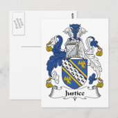 Justice Family Crest Briefkaart (Voorkant / Achterkant)
