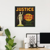 Justice Florida Crate Label Poster (Thuiskantoor)