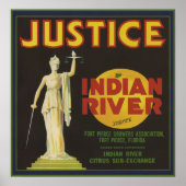 Justice Florida Crate Label Poster (Voorkant)