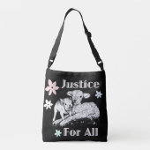 Justice for All Animal Rights Bag Crossbody Tas (Achterkant)