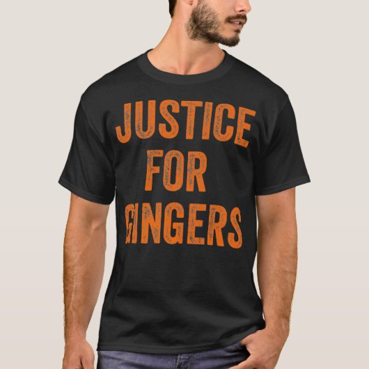 Justice For Gingers Pride Funny Ginger Irish Gift T-shirt (Voorkant)