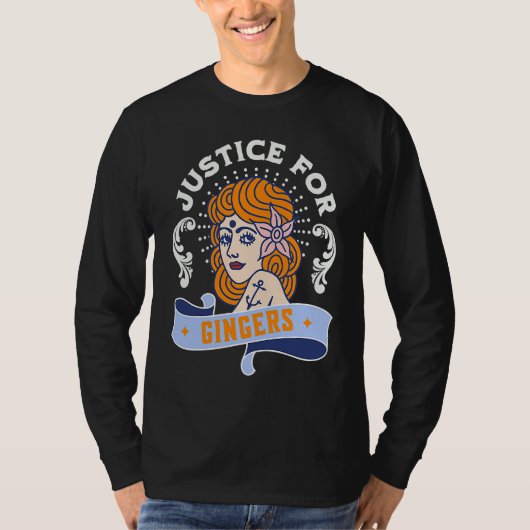 Justice For Gingers Redhead Pride T-shirt (Voorkant)