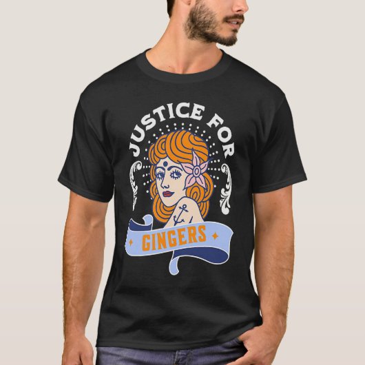 Justice For Gingers Redhead Pride T-shirt (Voorkant)