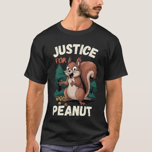 Justice for Peanut het Eekhoorn T-shirt (Voorkant)