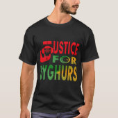 JUSTICE FOR UYGHURS T-SHIRT (Voorkant)