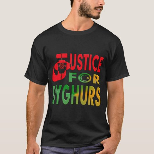 JUSTICE FOR UYGHURS T-SHIRT (Voorkant)