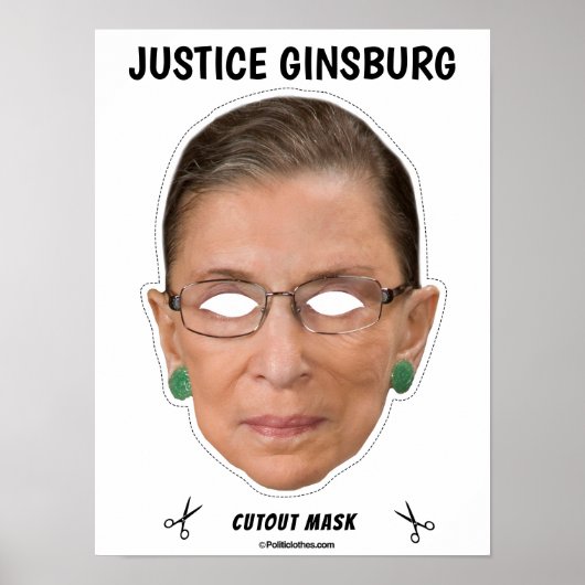 JUSTICE GINSBURG Halloween Masker Poster (Voorkant)