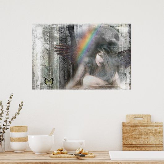 Justice Howling at the Moon by Gregory Gallo Poster (Keuken)